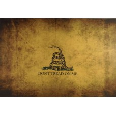 Don't Tread on Me Battleworn on Mustard Yellow Kydedx 12